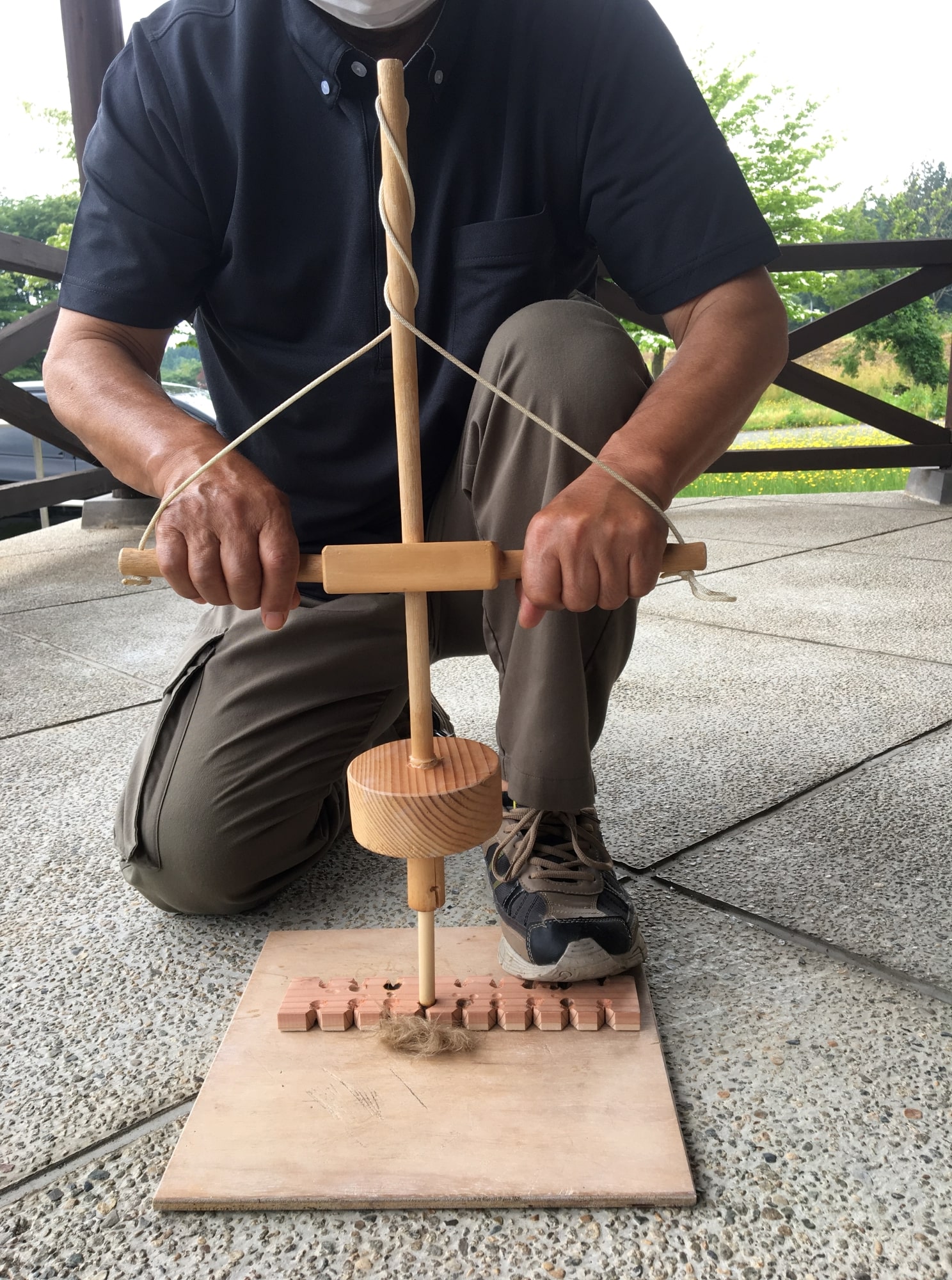 火起こし器 古代式 - アウトドア